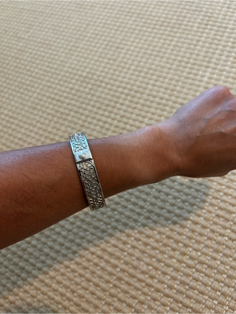 Coach Sterling Silver Bangle Bracelet